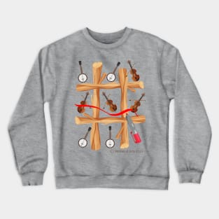 Fiddle and Banjo Tic-Tac-Toe Crewneck Sweatshirt